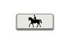 RVV Verkeersbord OB01 - Onderbord - Geldt alleen voor ruiter te paard ob1 rechthoek wit paardrijden paardrijder paard rijden ruiters paarden breed